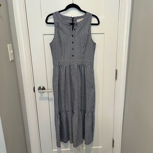 Gal Meets Glam Navy & White Gingham Dress - Size 10